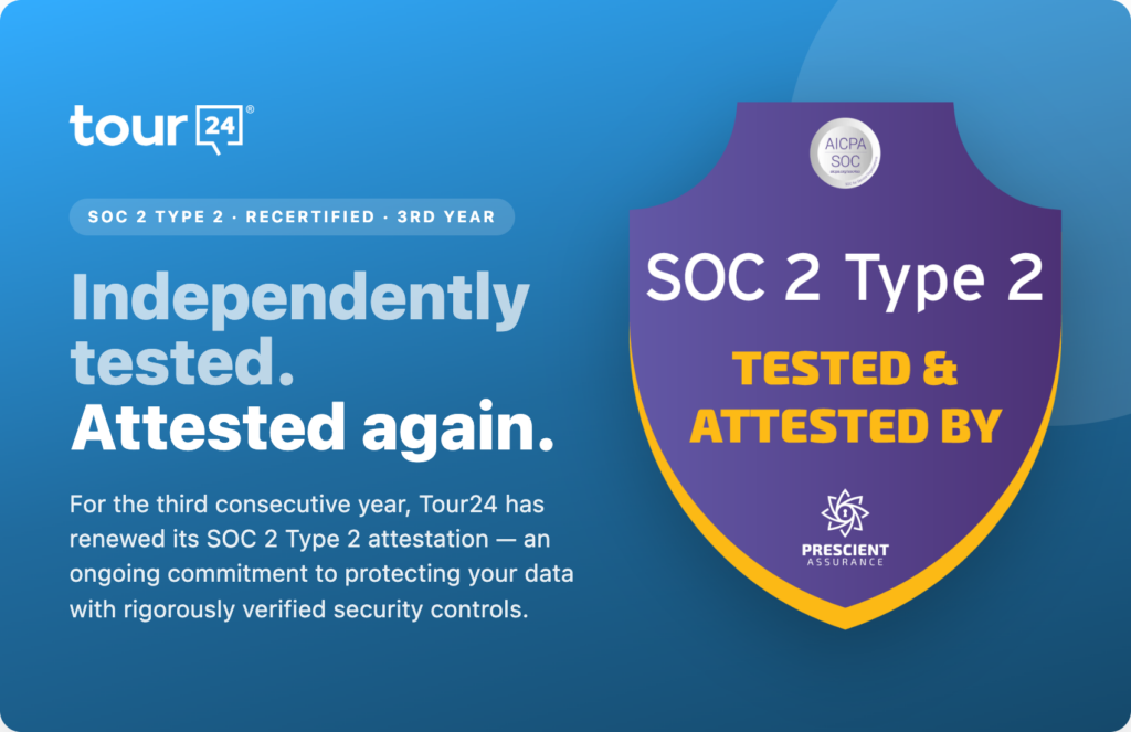 Tour24 Renews SOC 2 Type II Compliance, Strengthening Security for Modern Multifamily Operations